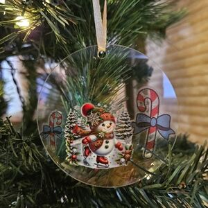 Festive Snowman Holiday Ornament